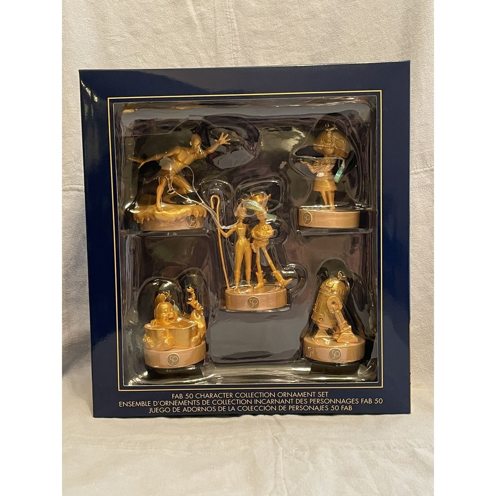 NEW Disney World 50th Anniversary Gold Christmas Ornament - Hollywood Studios